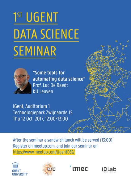 1st UGent Data Science Seminar with Prof. Luc De Raedt