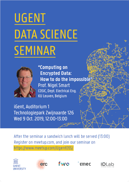 UGent Data Science Seminar with Prof. Nigel Smart