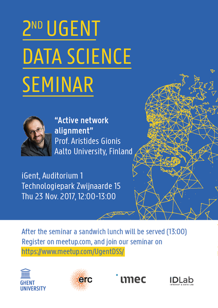 2nd UGent Data Science Seminar with Prof. Aristides Gionis
