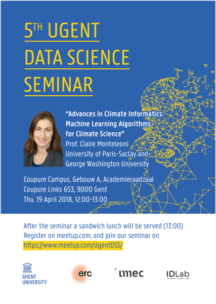 5th UGent Data Science Seminar with Prof. Claire Monteleoni